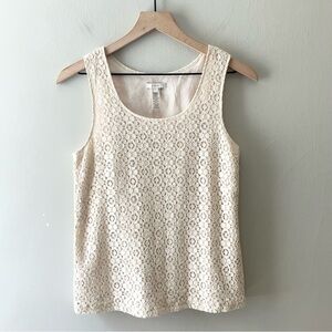 J. CREW Leslie Crochet Lace Tank Top